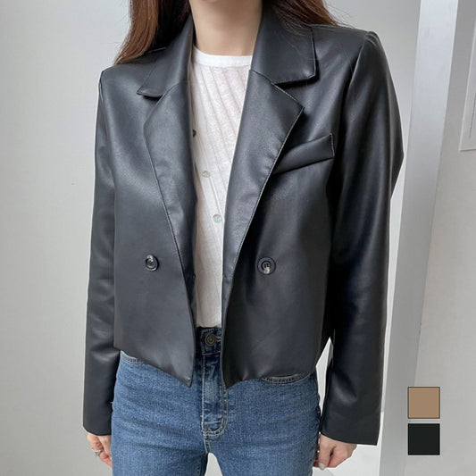 아나카프리 숄더 포인트 레더 자켓_CPG3SJK007M