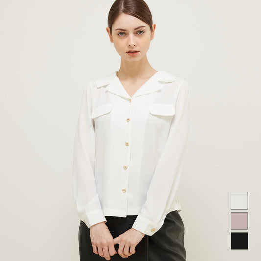 아나카프리 모던 더블 카라 블라우스_CPS3SBL008A